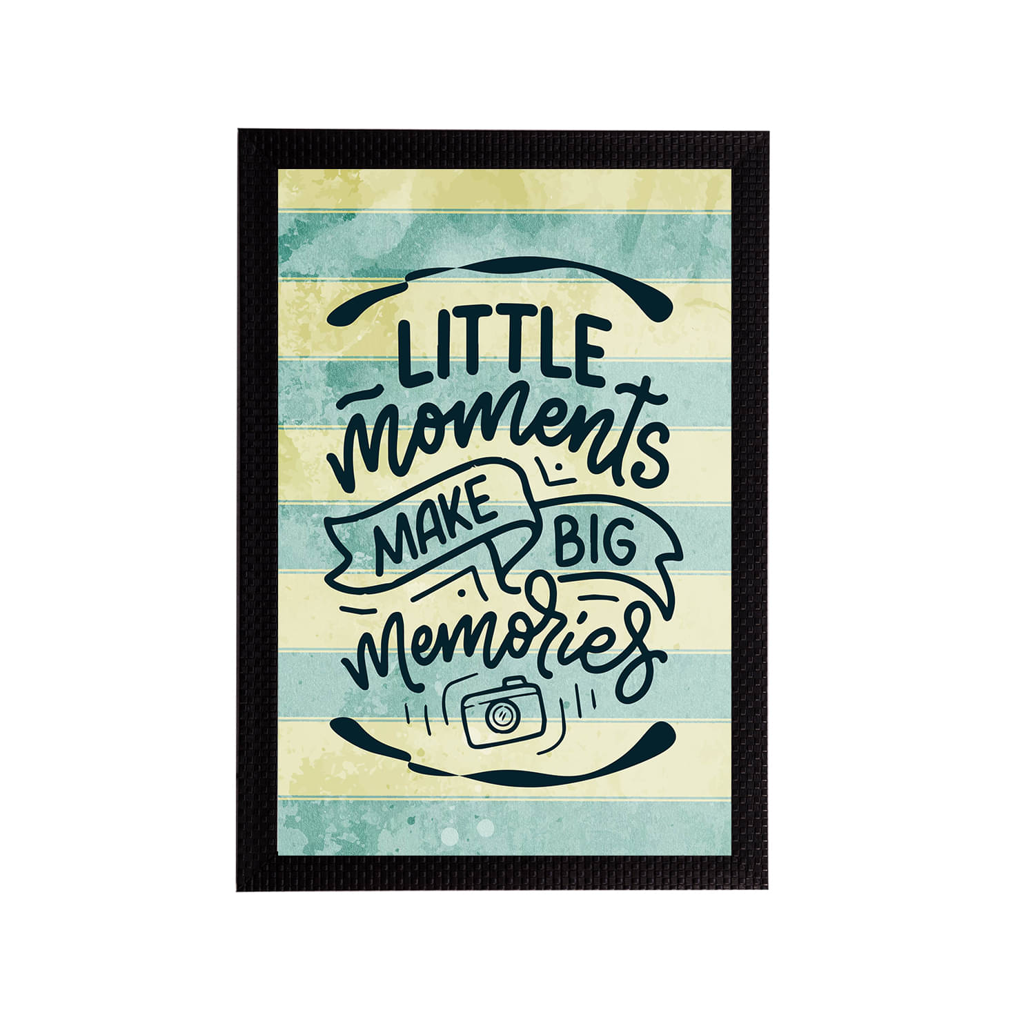 eCraftIndia Green & Black Little Moments Make Big Memories Motivational UV Art Painting eCraftIndia Green & Black Little Moments Make Big Memories Motivational UV Art Painting