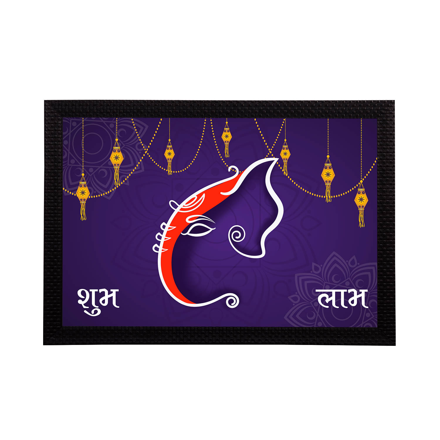 eCraftIndia Navy Blue & White Lord Ganesha Satin Matt Texture UV Wall Art eCraftIndia Navy Blue & White Lord Ganesha Satin Matt Texture UV Wall Art