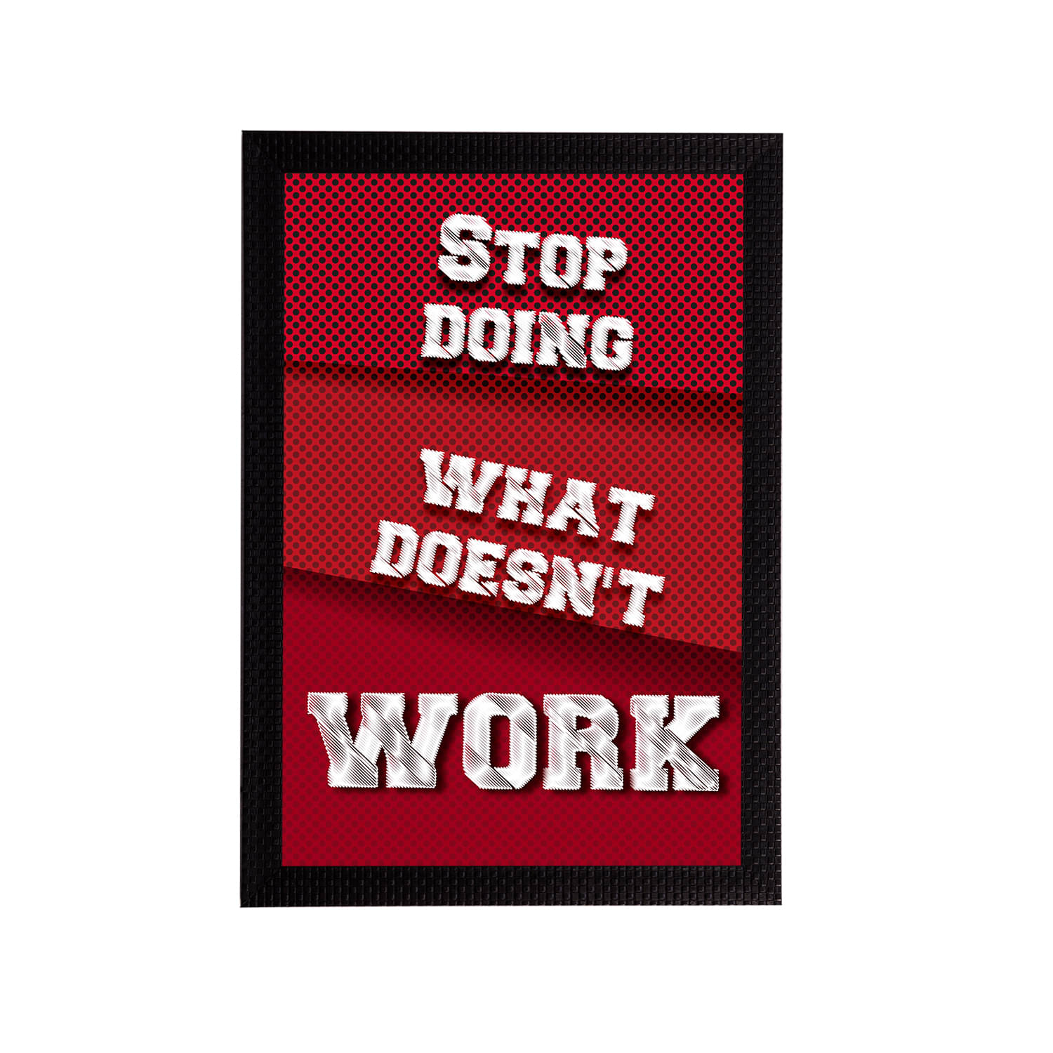     			eCraftIndia Maroon & White Motivational Quote Satin Matt Textured UV Art Paintings