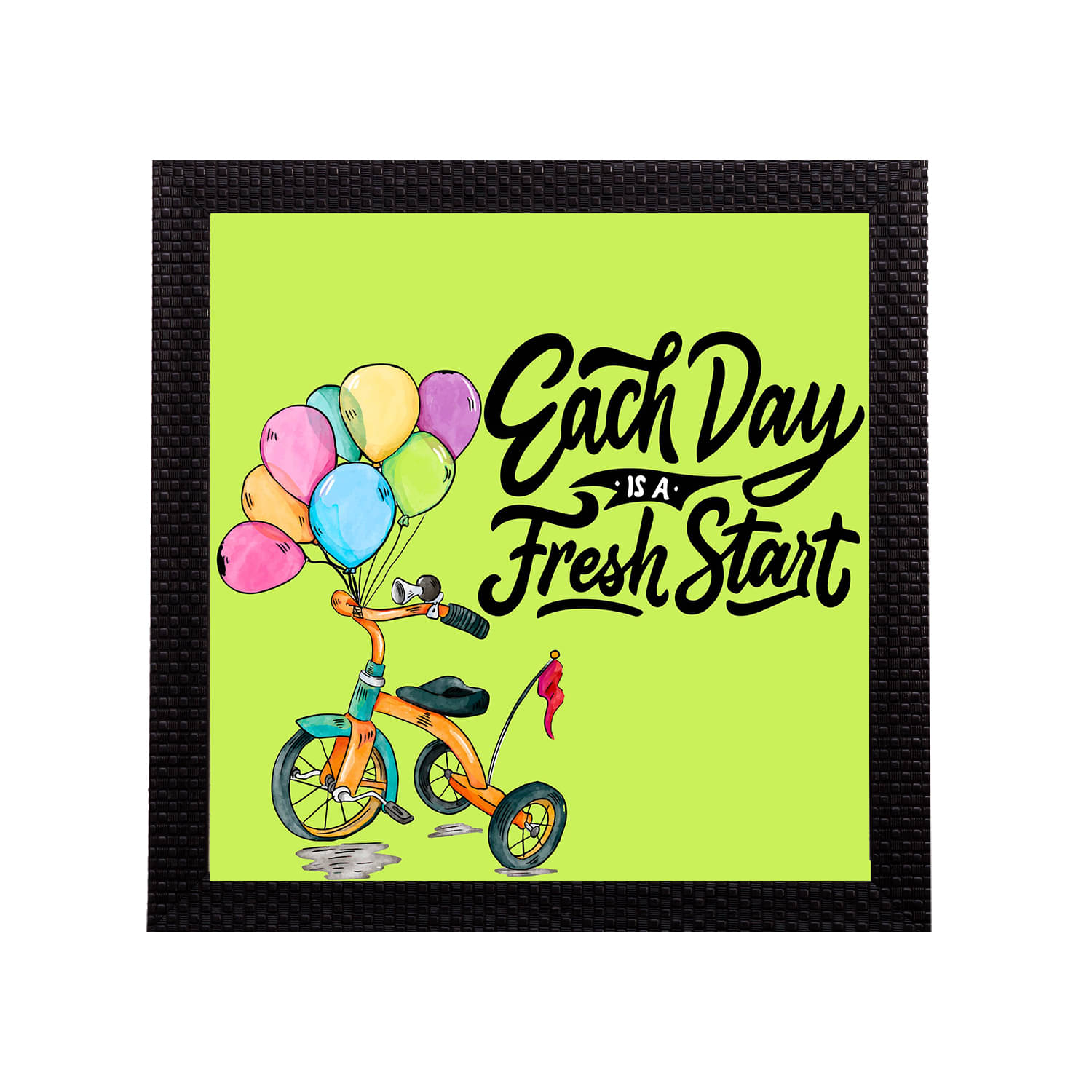 eCraftIndia Green & Orange "Each Day Is a First Start" Motivational Quotes Satin Matt Texture UV Art Painting eCraftIndia Green & Orange "Each Day Is a First Start" Motivational Quotes Satin Matt Texture UV Art Painting