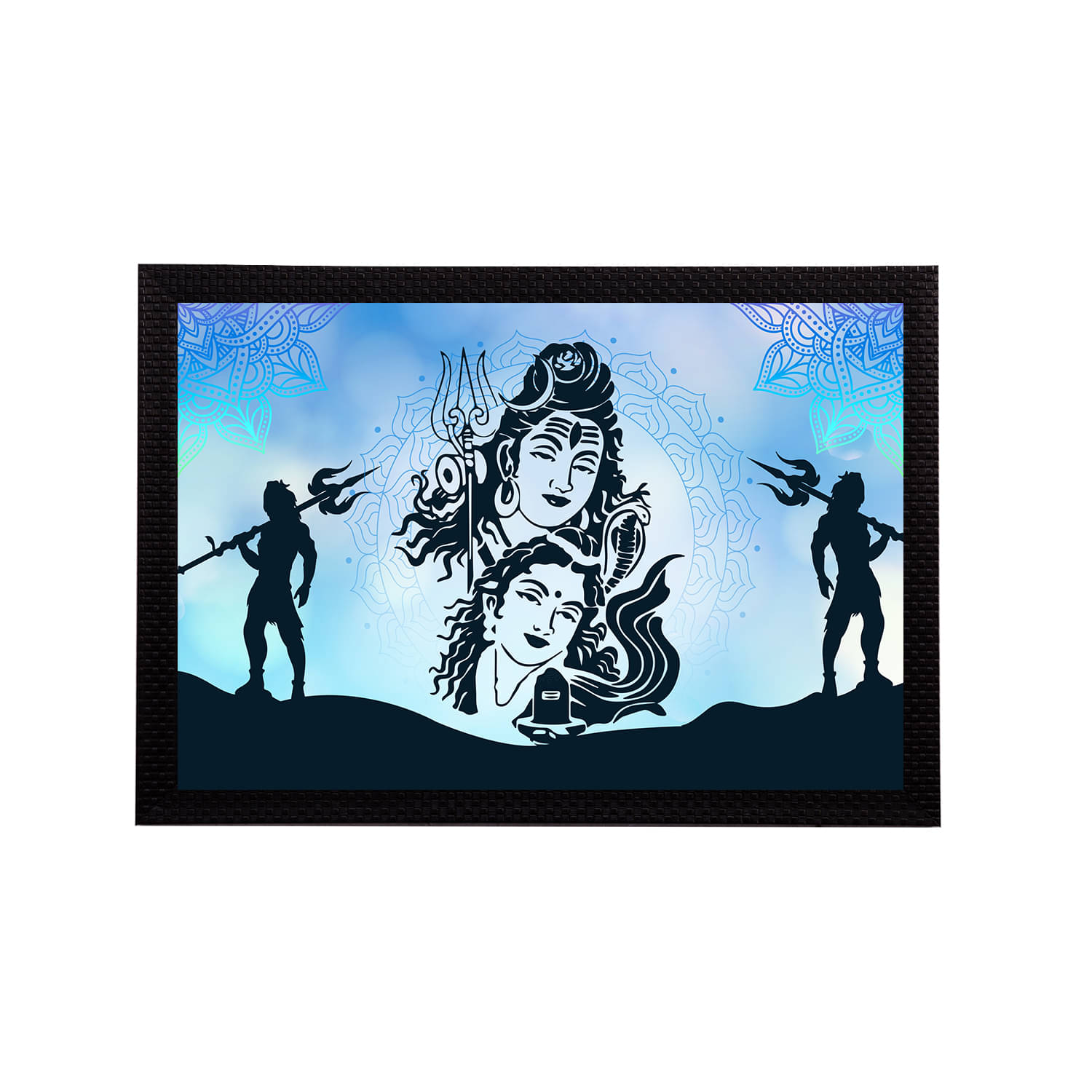 eCraftIndia Multicoloured Lord Shiva Satin Matt Texture UV Wall Art eCraftIndia Multicoloured Lord Shiva Satin Matt Texture UV Wall Art