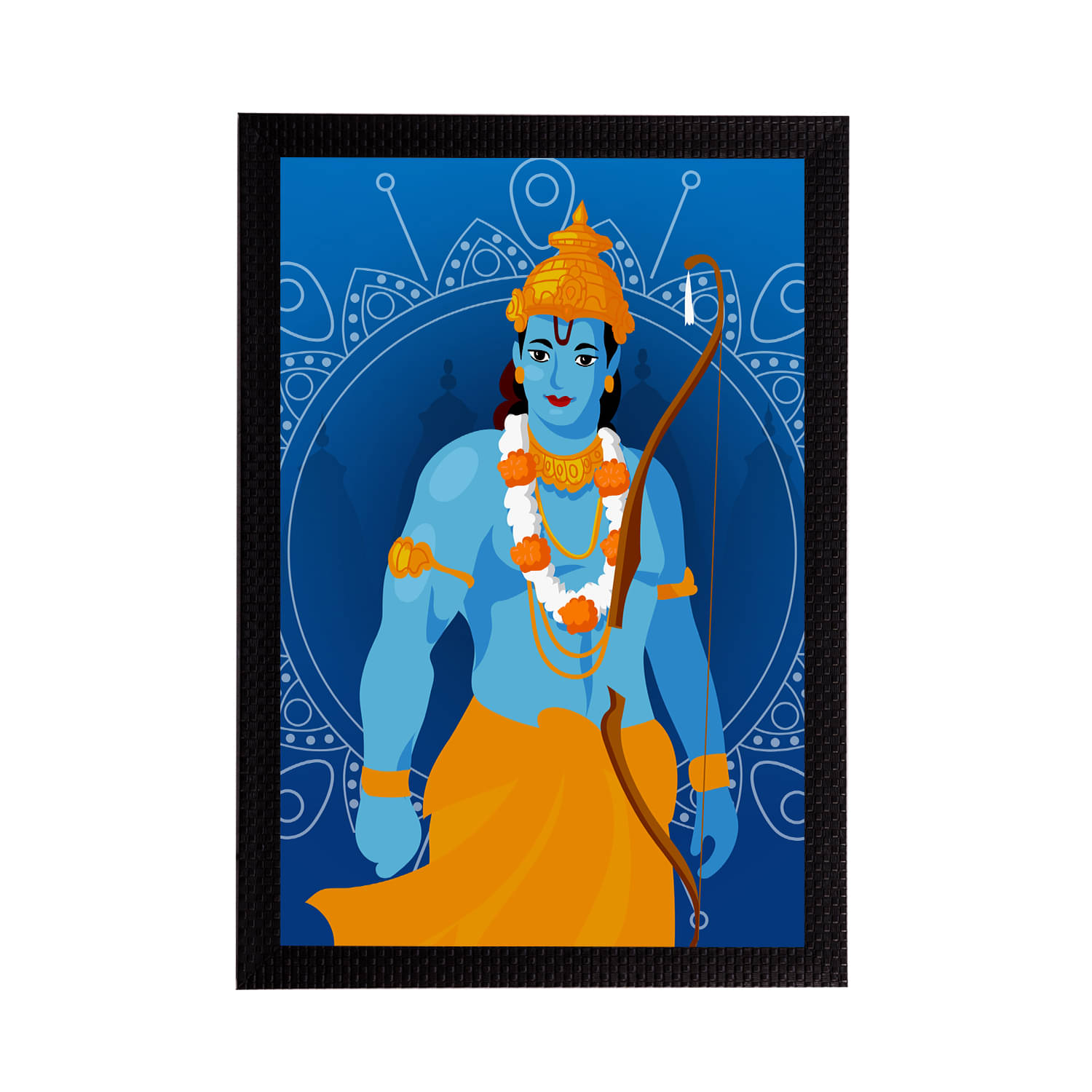 eCraftIndia Blue & Gold-Coloured Lord Ram Satin Matt Texture UV Art Painting eCraftIndia Blue & Gold-Coloured Lord Ram Satin Matt Texture UV Art Painting
