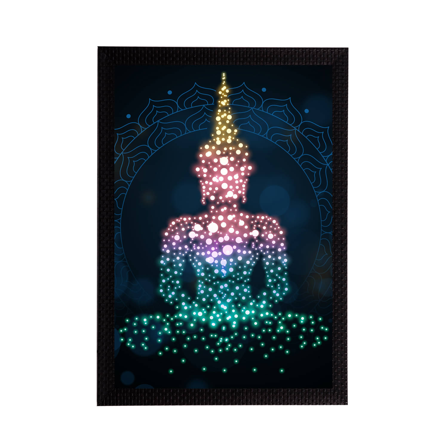 eCraftIndia Blue & Pink Meditating Lord Buddha Satin Matt Texture UV Art Painting eCraftIndia Blue & Pink Meditating Lord Buddha Satin Matt Texture UV Art Painting
