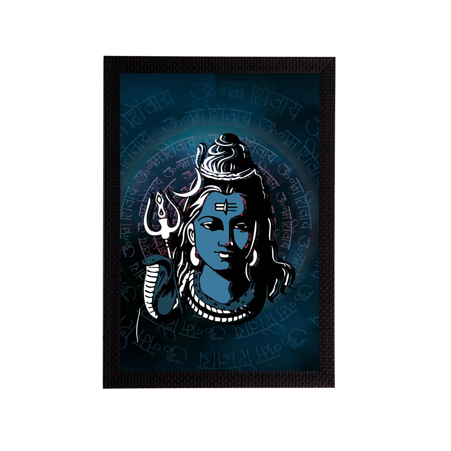 eCraftIndia Blue & White Lord Shiva Satin Matt Texture UV Art Painting eCraftIndia Blue & White Lord Shiva Satin Matt Texture UV Art Painting