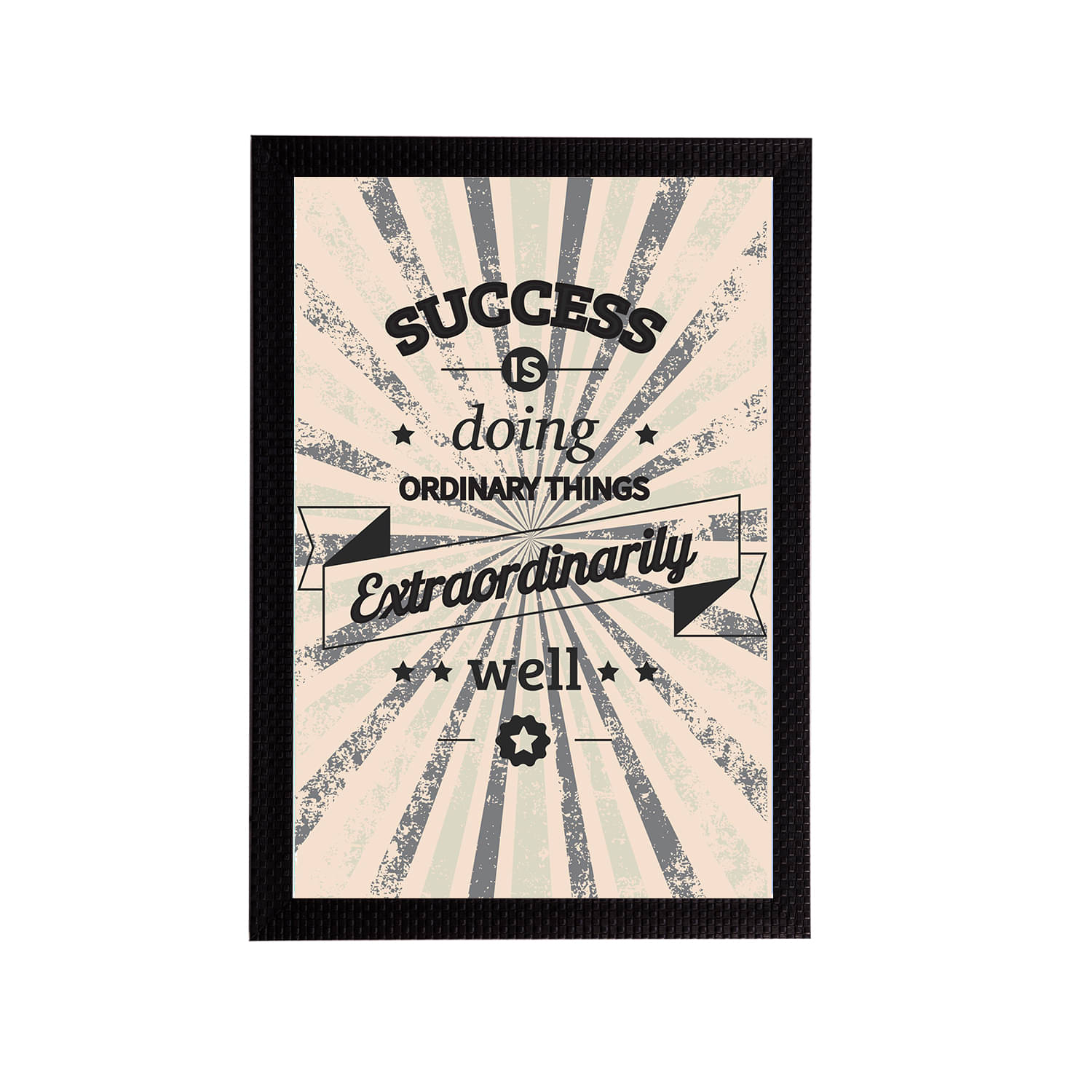 eCraftIndia Cream Coloured & Black "Success is Doing Ordinary Things Extraordinarily Well" Quote Matt Painting eCraftIndia Cream Coloured & Black "Success is Doing Ordinary Things Extraordinarily Well" Quote Matt Painting