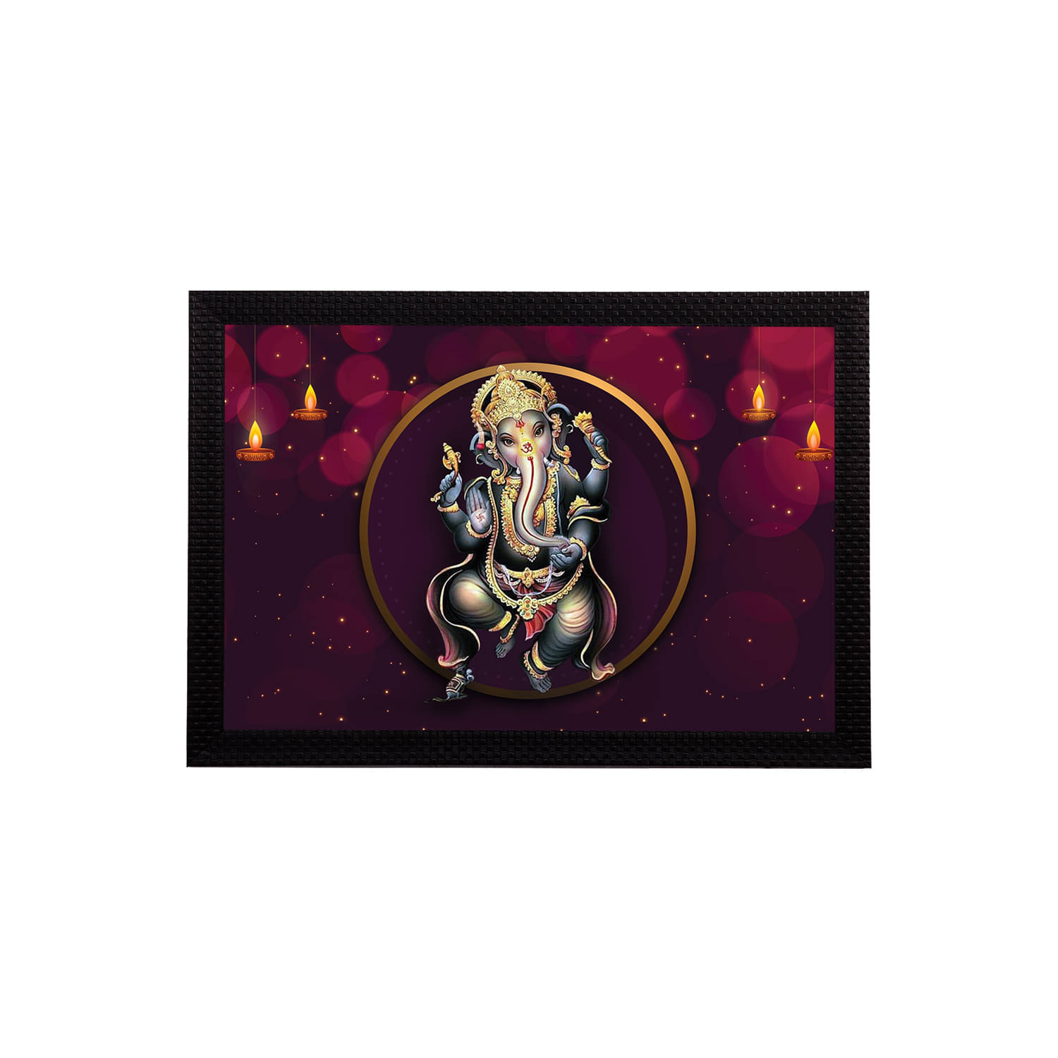 eCraftIndia Purple & Blue Lord Ganesha Satin Matt Textured UV Wall Art eCraftIndia Purple & Blue Lord Ganesha Satin Matt Textured UV Wall Art