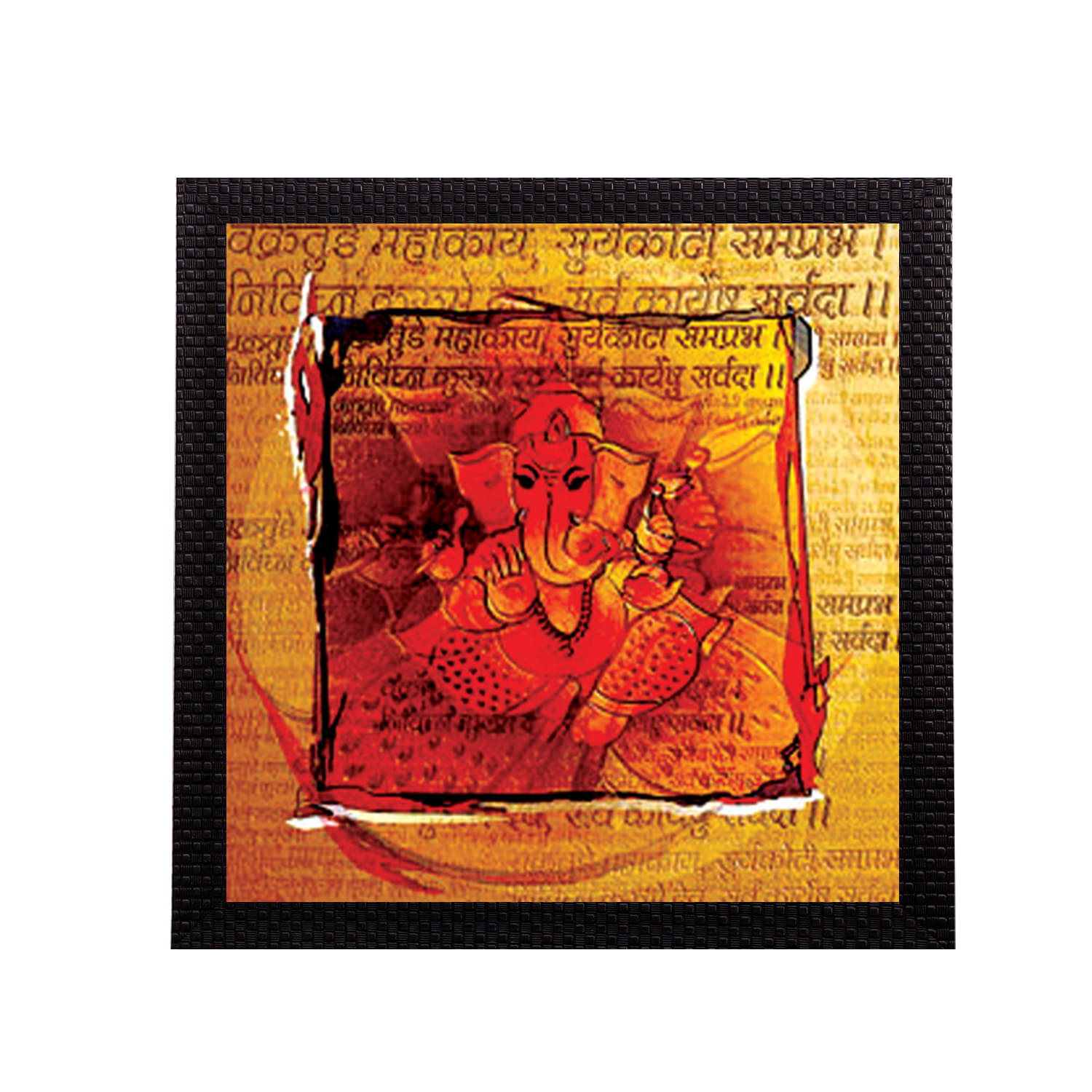     			eCraftIndia Lord Ganesha Textured UV Art Painting