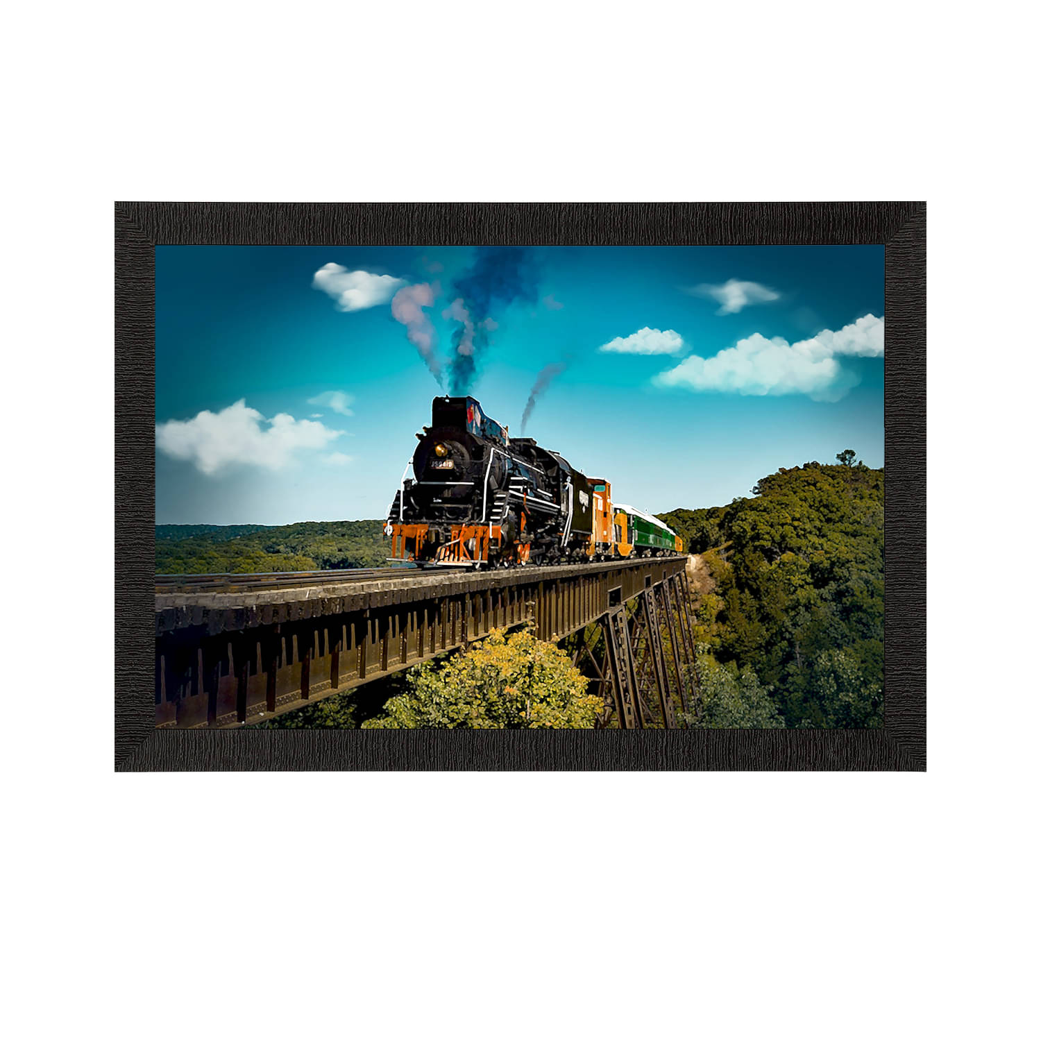 eCraftIndia Blue & Green Scenic View Satin Matt Texture UV Art Painting eCraftIndia Blue & Green Scenic View Satin Matt Texture UV Art Painting