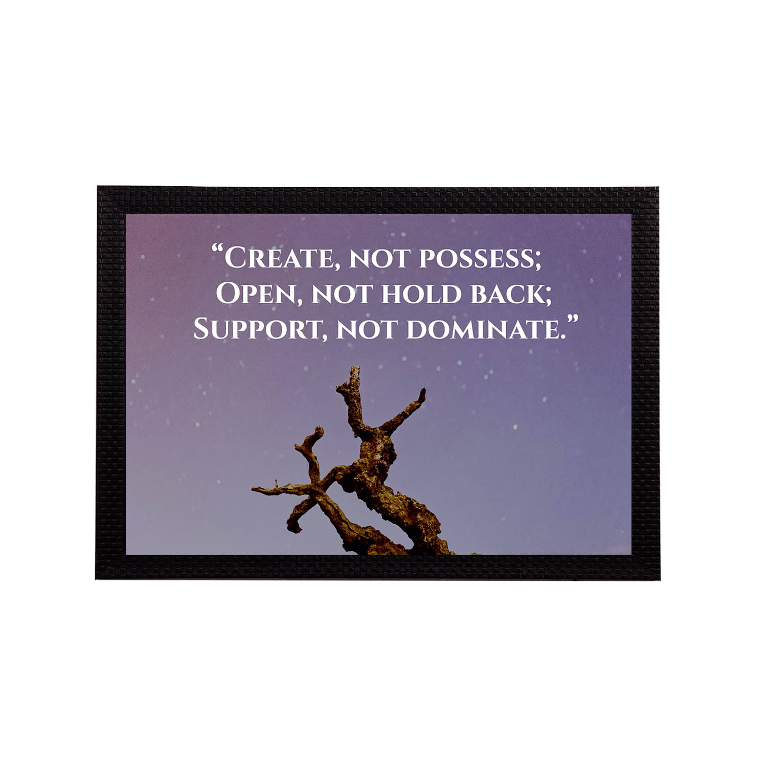 eCraftIndia Purple & Brown "Create Not Possess; Open, Not Hold Back; Support, Not Dominate." Quote Matt Painting eCraftIndia Purple & Brown "Create Not Possess; Open, Not Hold Back; Support, Not Dominate." Quote Matt Painting