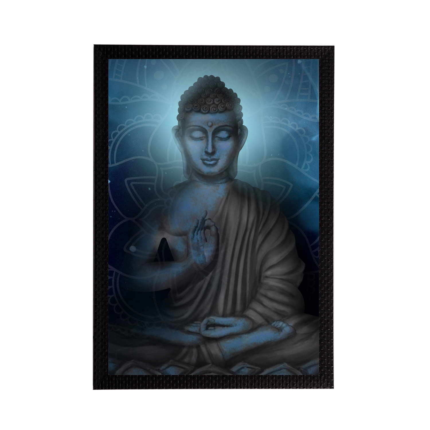 eCraftIndia Blue & Brown Meditating Lord Buddha Satin Matt Textured UV Wall Art eCraftIndia Blue & Brown Meditating Lord Buddha Satin Matt Textured UV Wall Art