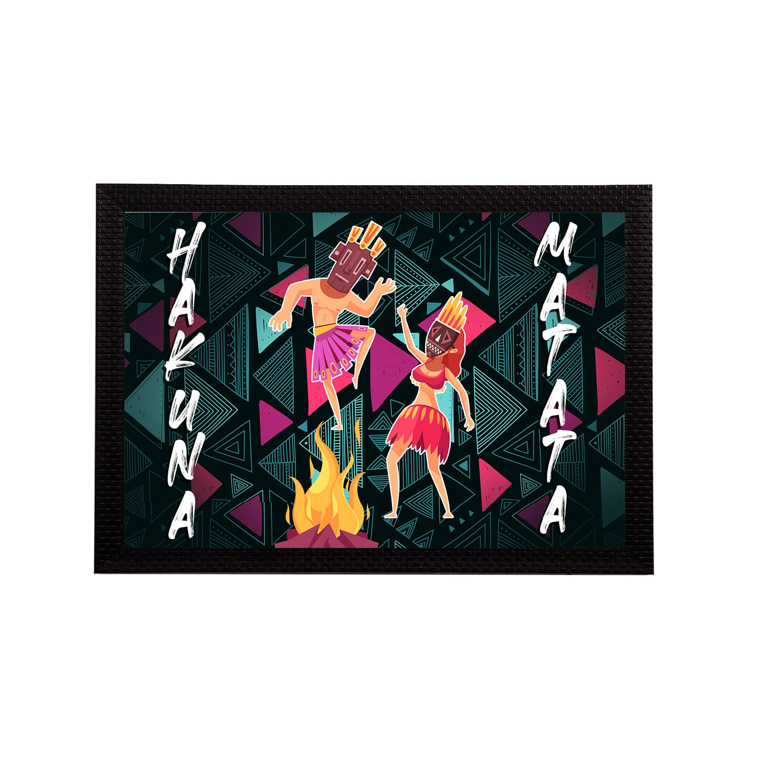 eCraftIndia Blue & Pink Tribal Theme Satin Matt Texture Framed UV Art Painting eCraftIndia Blue & Pink Tribal Theme Satin Matt Texture Framed UV Art Painting