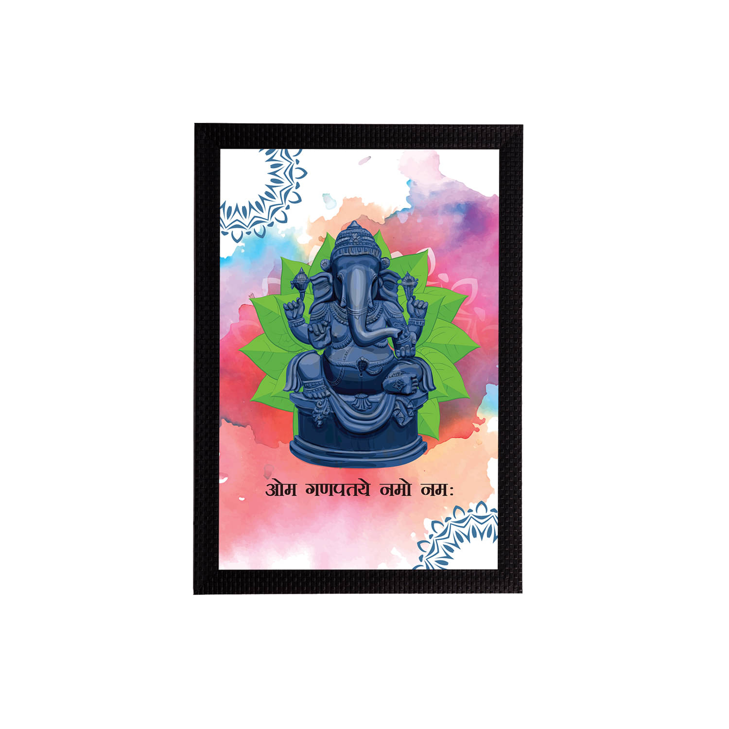 eCraftIndia Pink & Blue Lord Ganesha Satin Matt Texture UV Art Painting eCraftIndia Pink & Blue Lord Ganesha Satin Matt Texture UV Art Painting