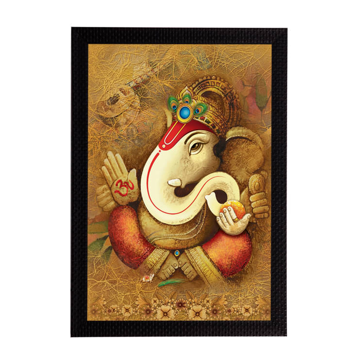     			eCraftIndia Multicoloured Lord Ganesha UV Wall Art