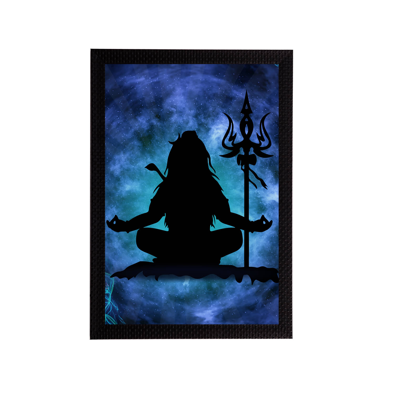 eCraftIndia Blue & Black Lord Shiva Satin Matt Texture UV Art Painting eCraftIndia Blue & Black Lord Shiva Satin Matt Texture UV Art Painting