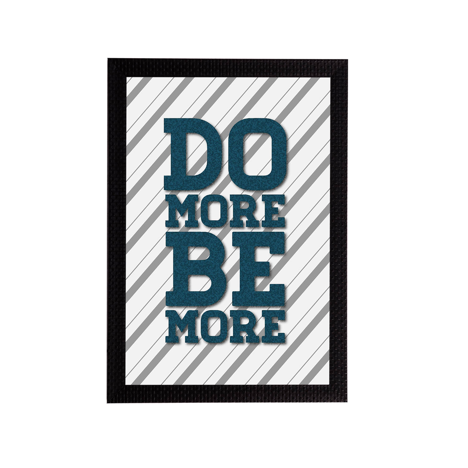     			eCraftIndia White & Blue Motivational Quote Satin Matt Textured UV Art Painting