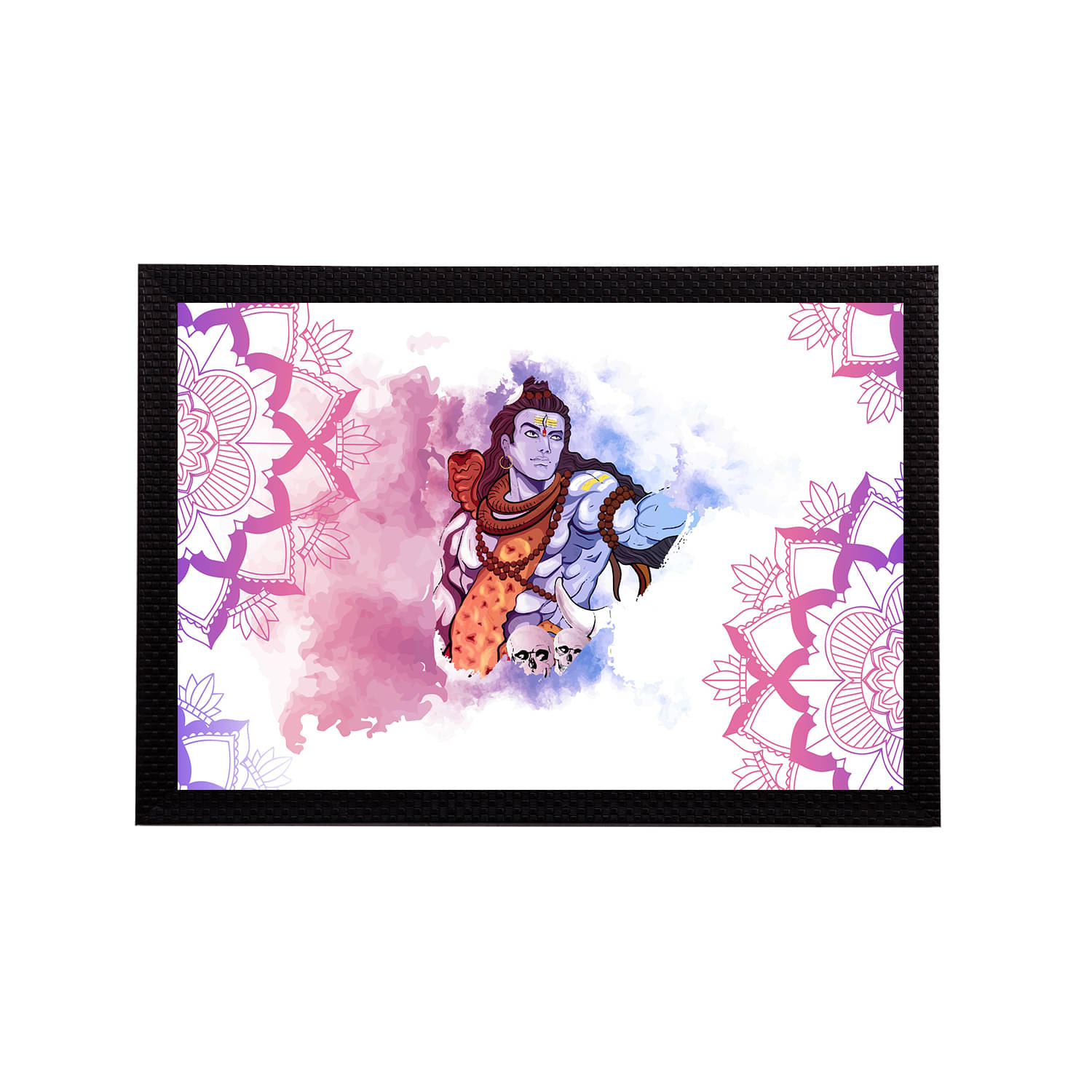 eCraftIndia Blue & White Lord Shiva Satin Matt Texture UV Art Painting     			eCraftIndia Blue & White Lord Shiva Satin Matt Texture UV Art Painting