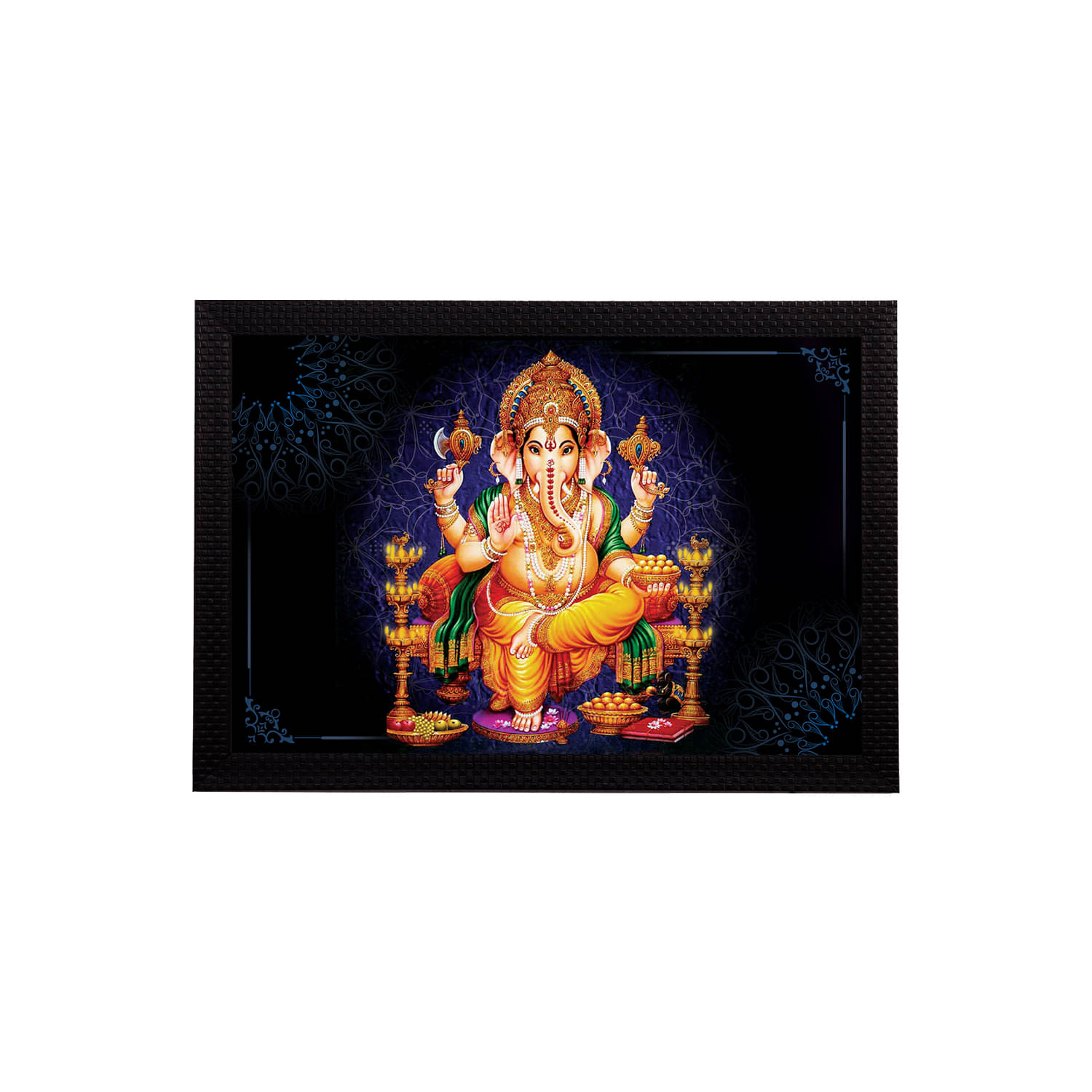 eCraftIndia Black & Orange Lord Ganesha Satin Matt Textured UV Wall Art eCraftIndia Black & Orange Lord Ganesha Satin Matt Textured UV Wall Art