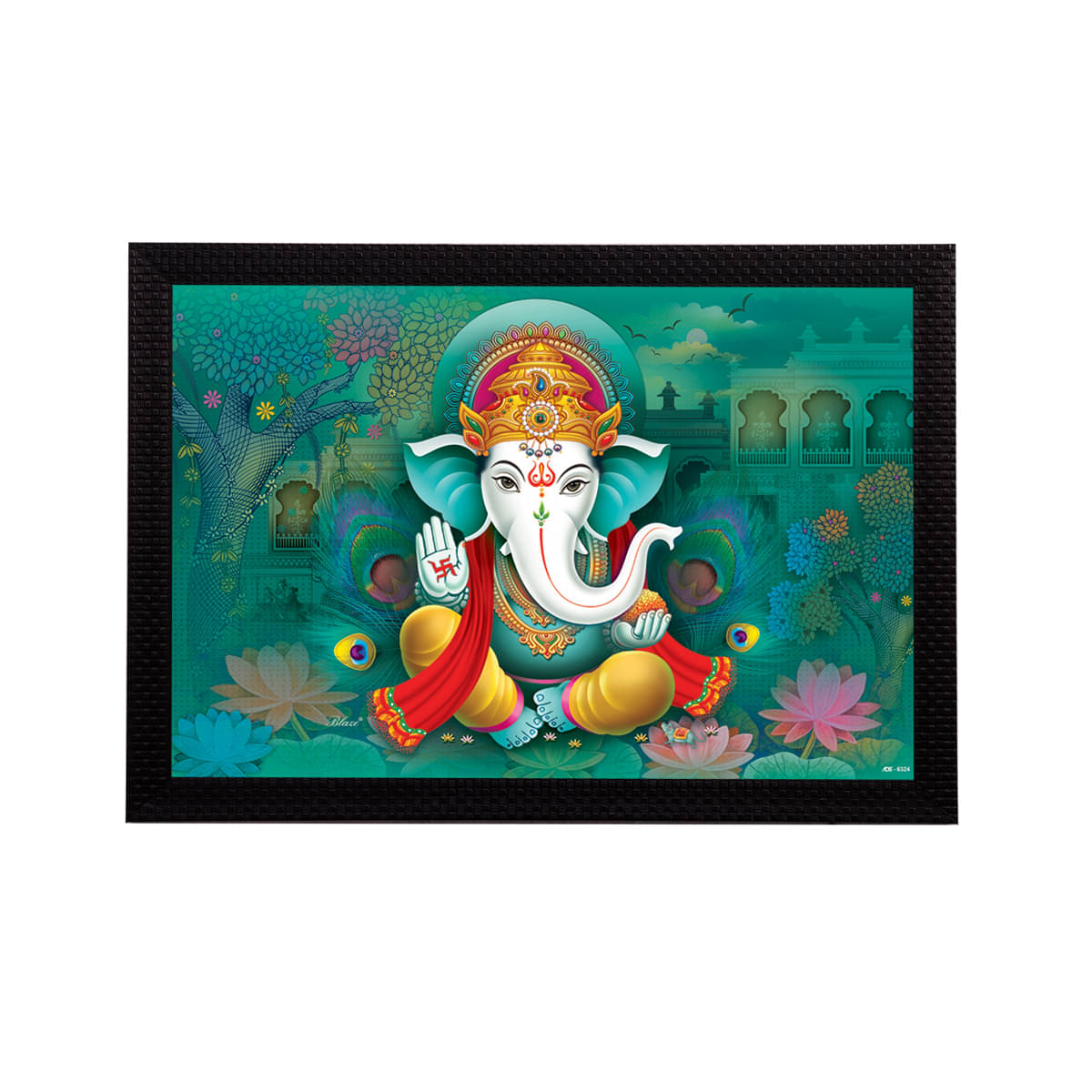     			eCraftIndia Multicoloured Lord Ganesha UV Wall Art