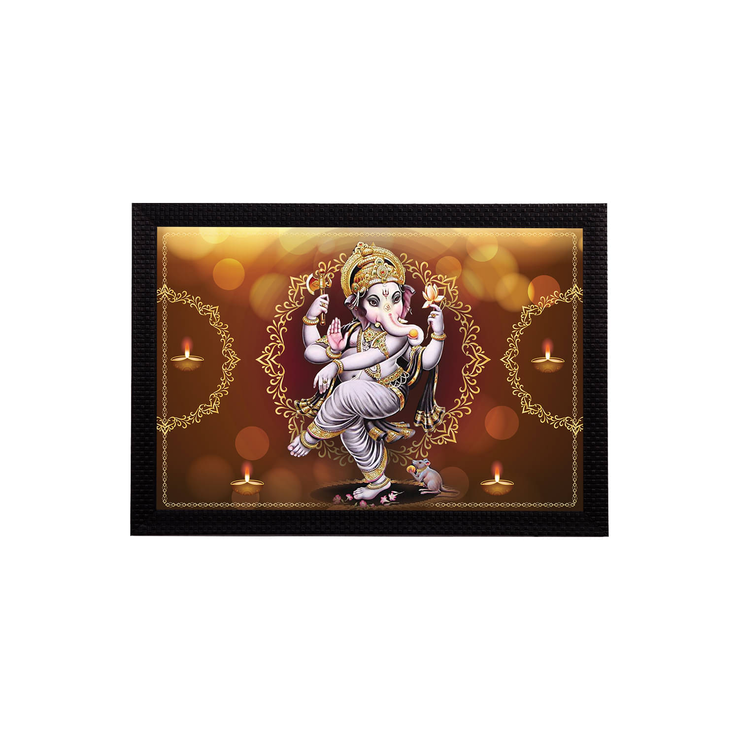 eCraftIndia Brown & Grey Lord Ganesha Satin Matt Textured UV Wall Art eCraftIndia Brown & Grey Lord Ganesha Satin Matt Textured UV Wall Art