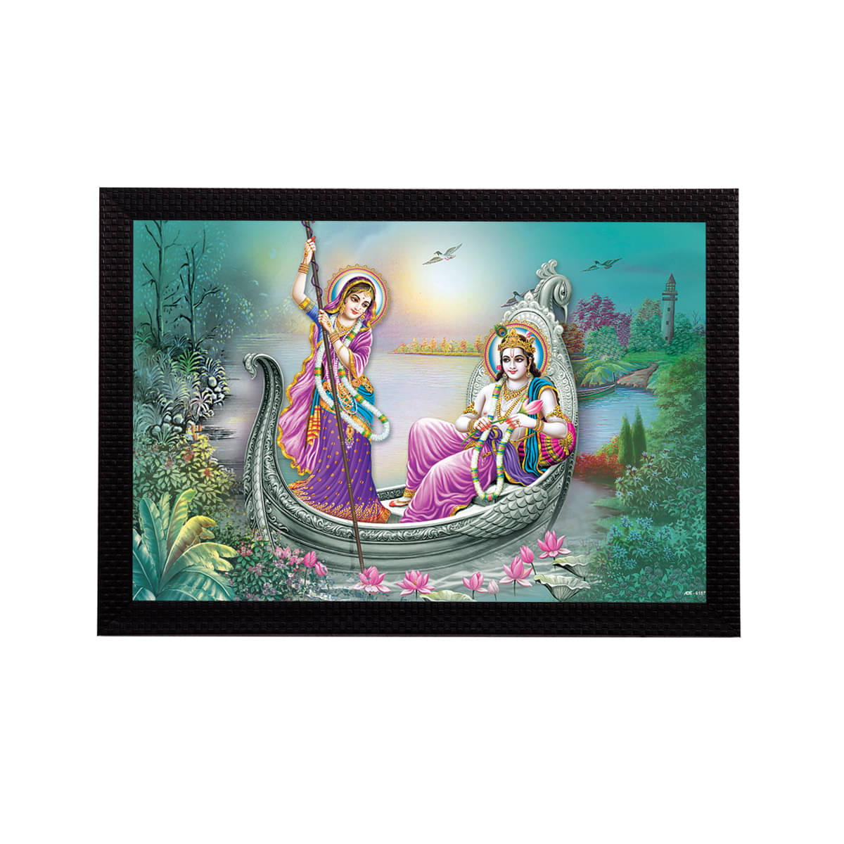     			eCraftIndia Multicoloured Radha Krishna UV Wall Art