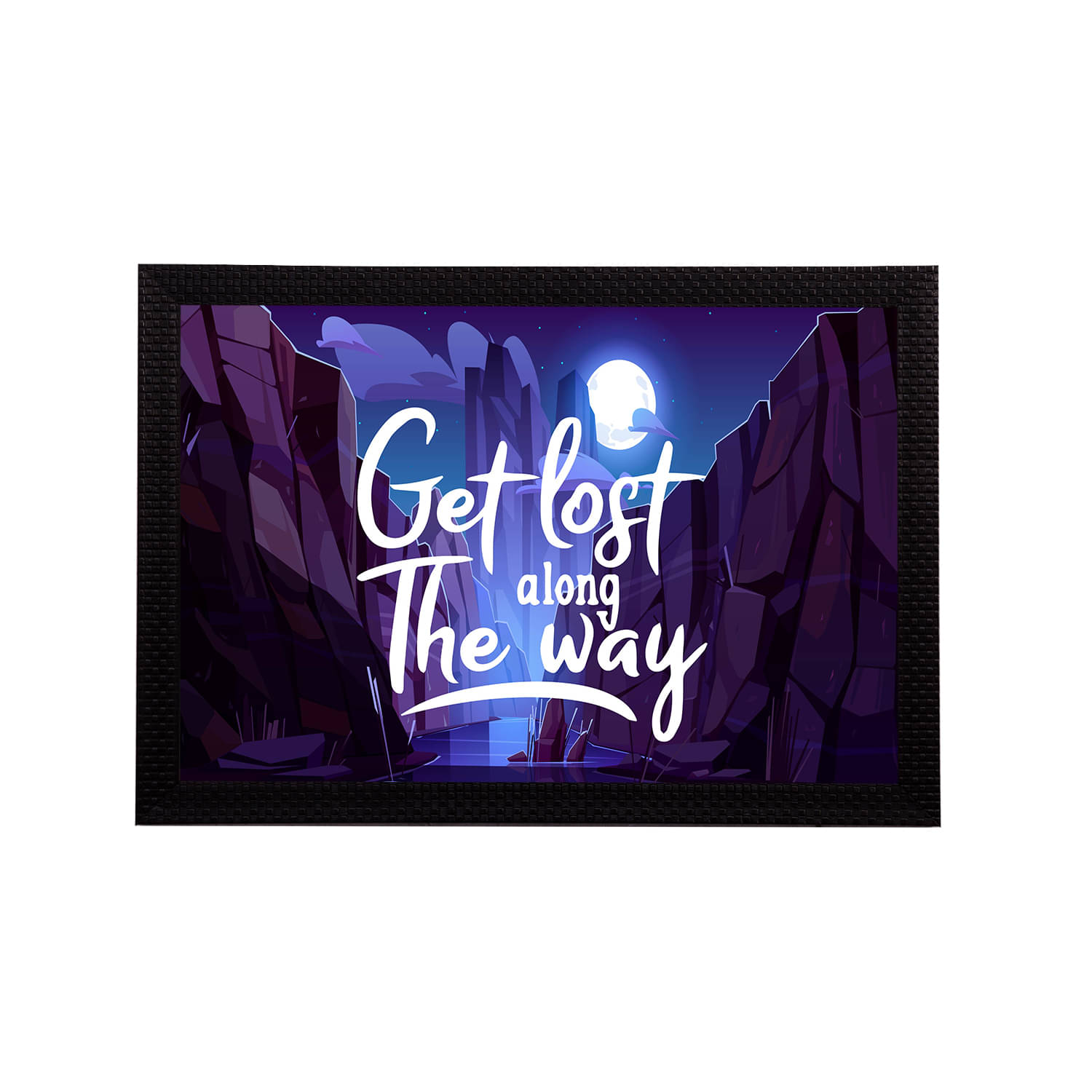 eCraftIndia Blue & Black Motivational Quote Satin Matt Textured UV Art Paintings eCraftIndia Blue & Black Motivational Quote Satin Matt Textured UV Art Paintings