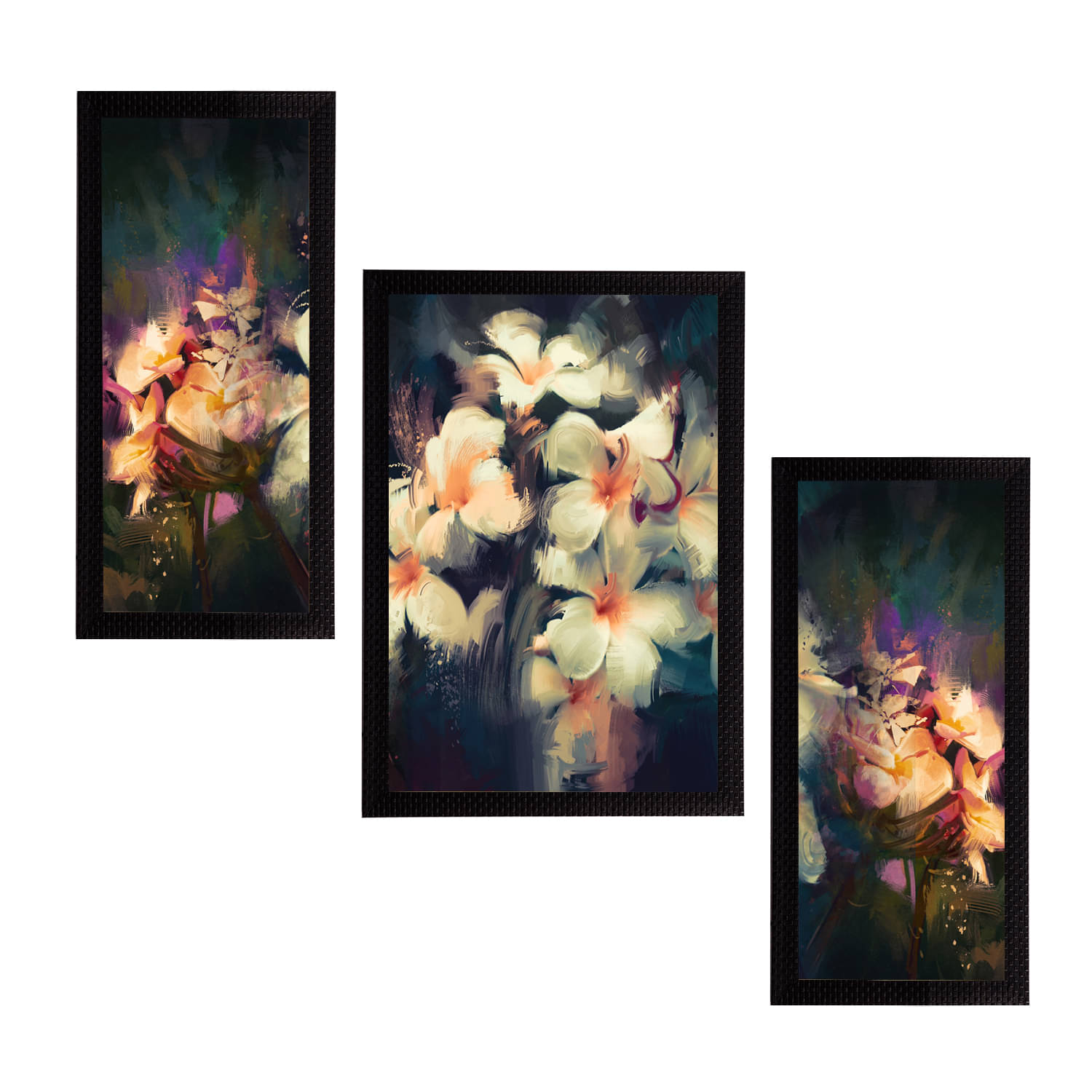 eCraftIndia Set of 3 Botanical and Floral Satin Matt Textured UV Art Painting eCraftIndia Set of 3 Botanical and Floral Satin Matt Textured UV Art Painting