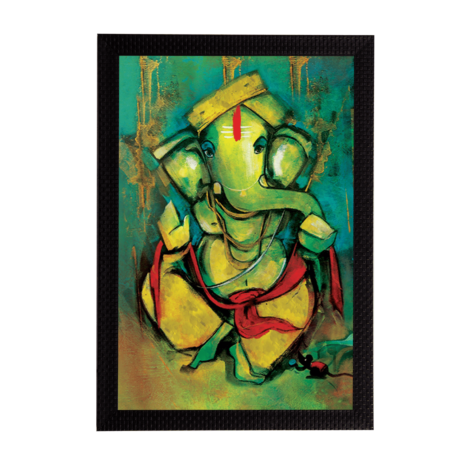     			eCraftIndia Multicoloured Lord Ganesha UV Wall Art