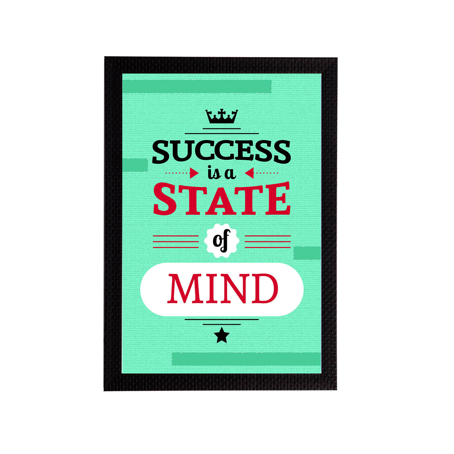 eCraftIndia Green & Black Success Is A State of Mind Motivational Quote Satin Matt Texture UV Art Painting     			eCraftIndia Green & Black Success Is A State of Mind Motivational Quote Satin Matt Texture UV Art Painting