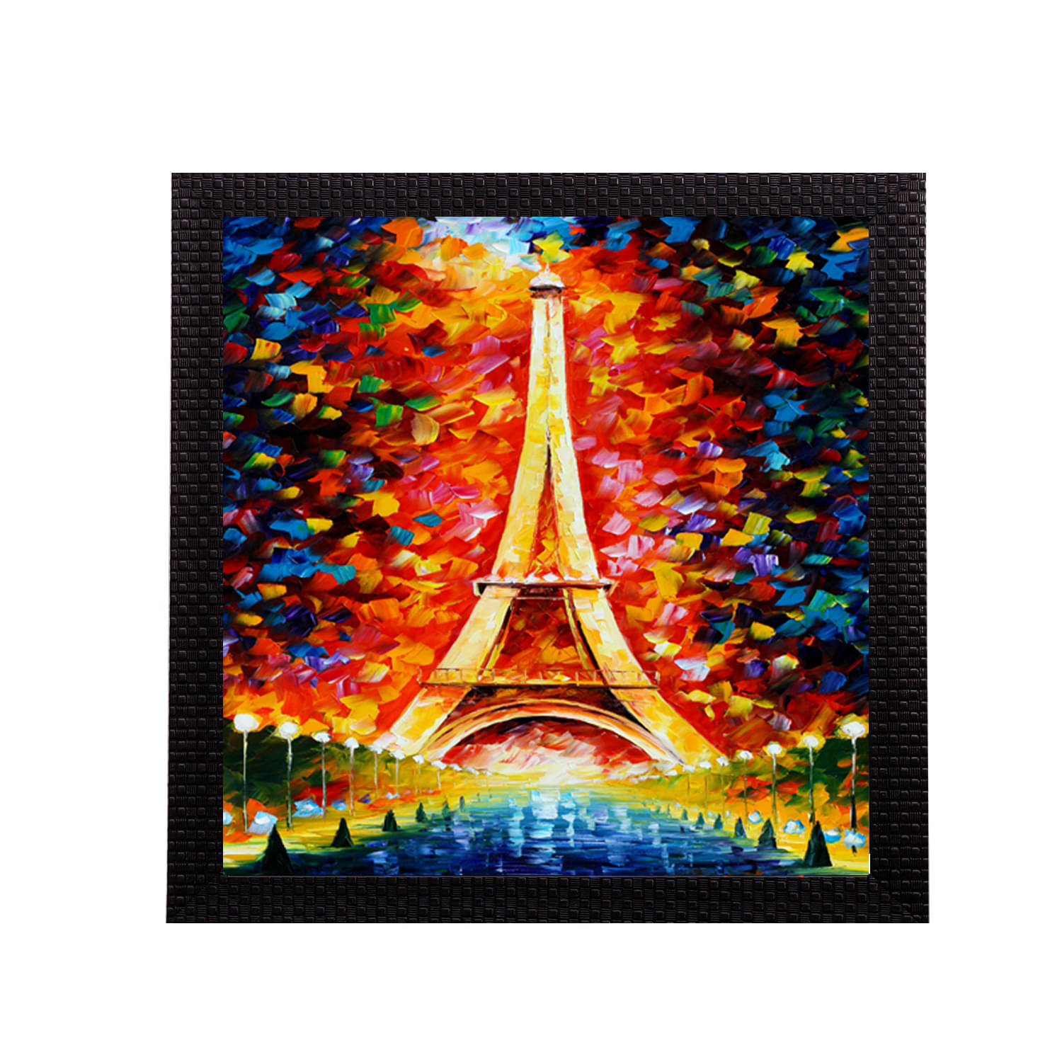     			eCraftIndia Multicoloured Eiffel Tower UV Wall Art