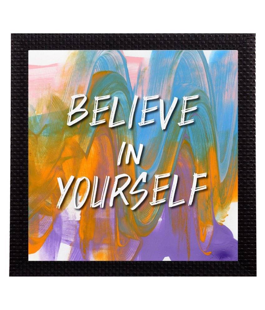 eCraftIndia Blue & Orange Quote Printed Satin Matt Texture Framed UV Wall Art     			eCraftIndia Blue & Orange Quote Printed Satin Matt Texture Framed UV Wall Art