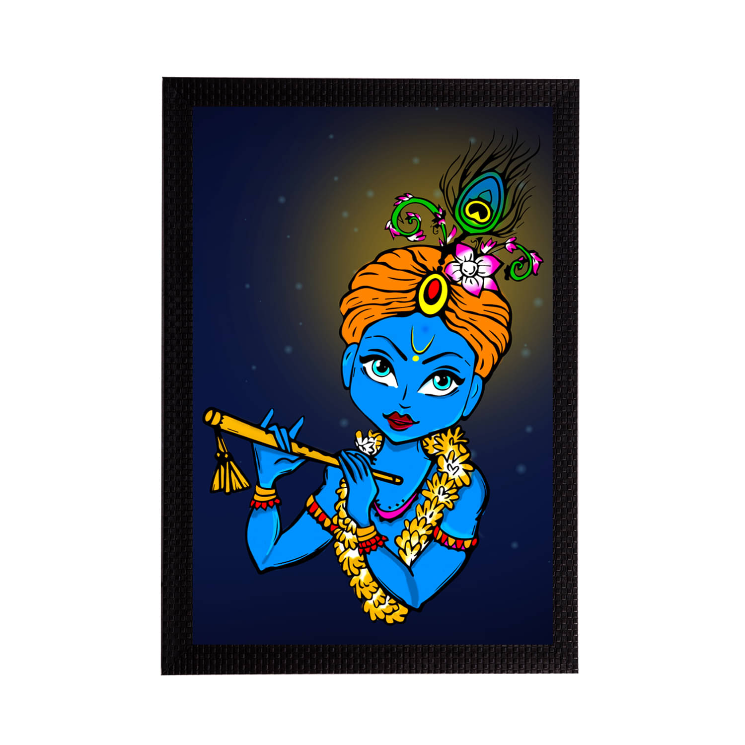 eCraftIndia Lord Krishna Satin Matt Texture UV Art Painting eCraftIndia Lord Krishna Satin Matt Texture UV Art Painting