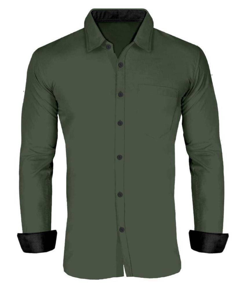 MBF66 Cotton Blend Green Shirt Single MBF66 Cotton Blend Green Shirt Single