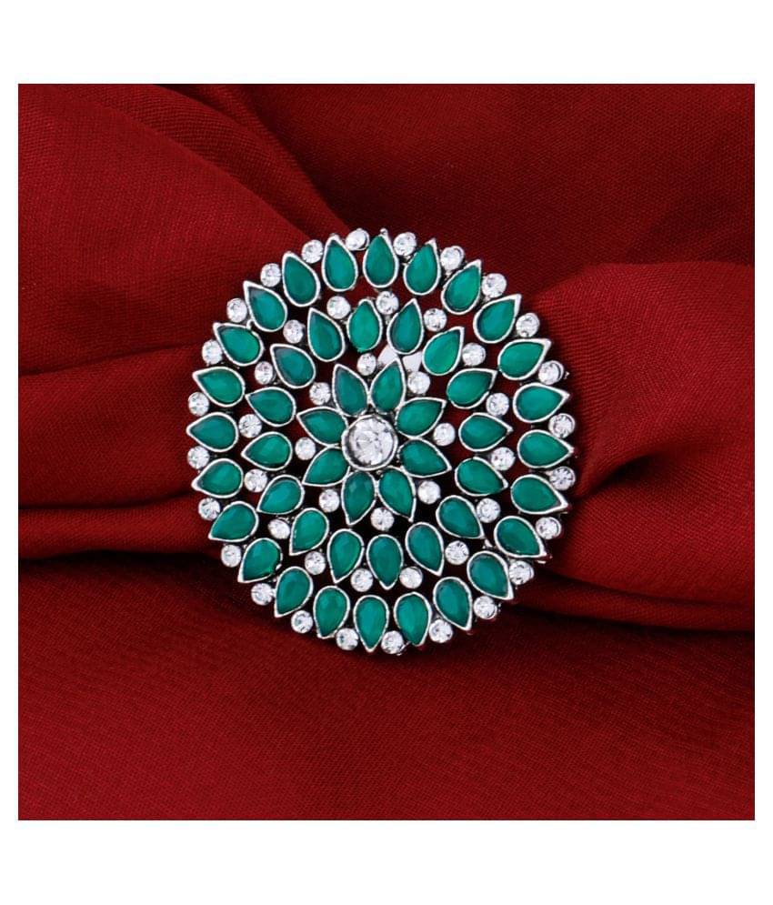 Classic Fancy Look Adjustable Silver Tone Finger Ring For Women And Girl Classic Fancy Look Adjustable Silver Tone Finger Ring For Women And Girl