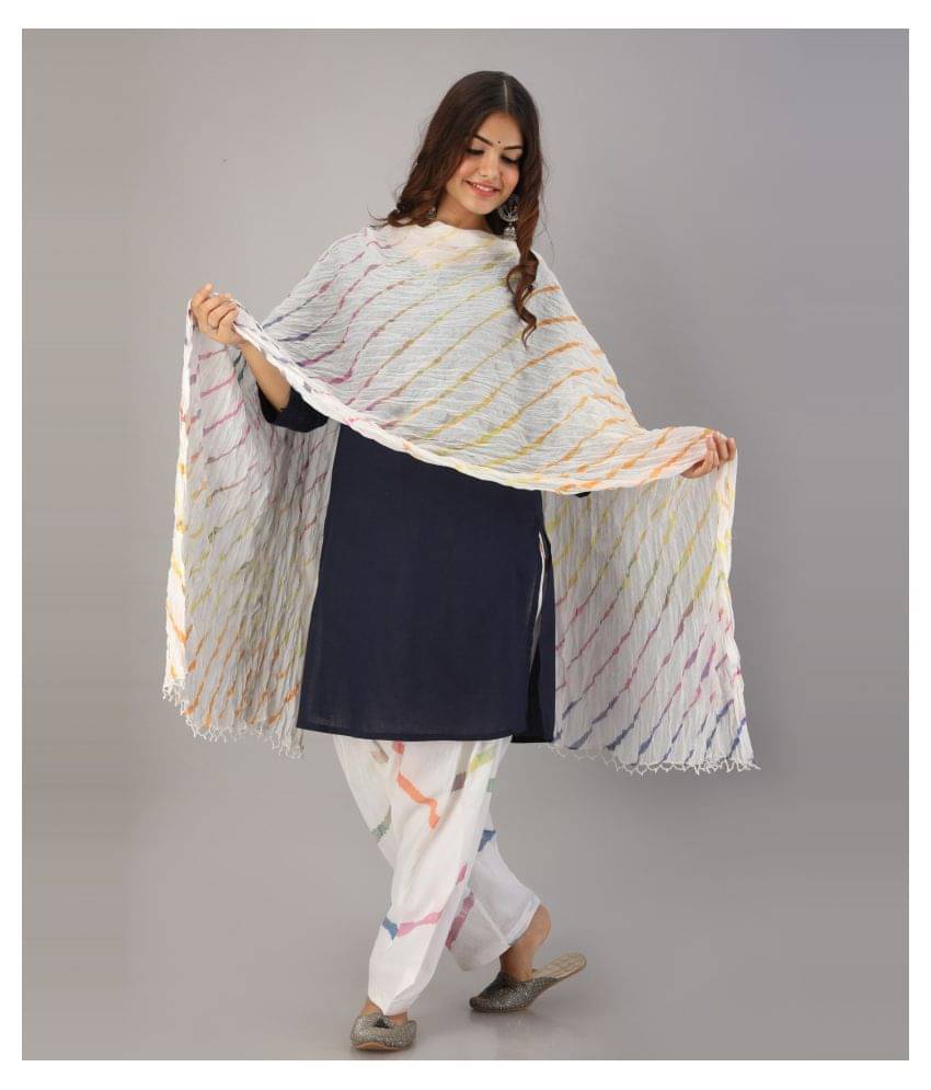 FABRR Women Cotton Kurti With Patiala Salwar ( Navy ) FABRR Women Cotton Kurti With Patiala Salwar ( Navy )