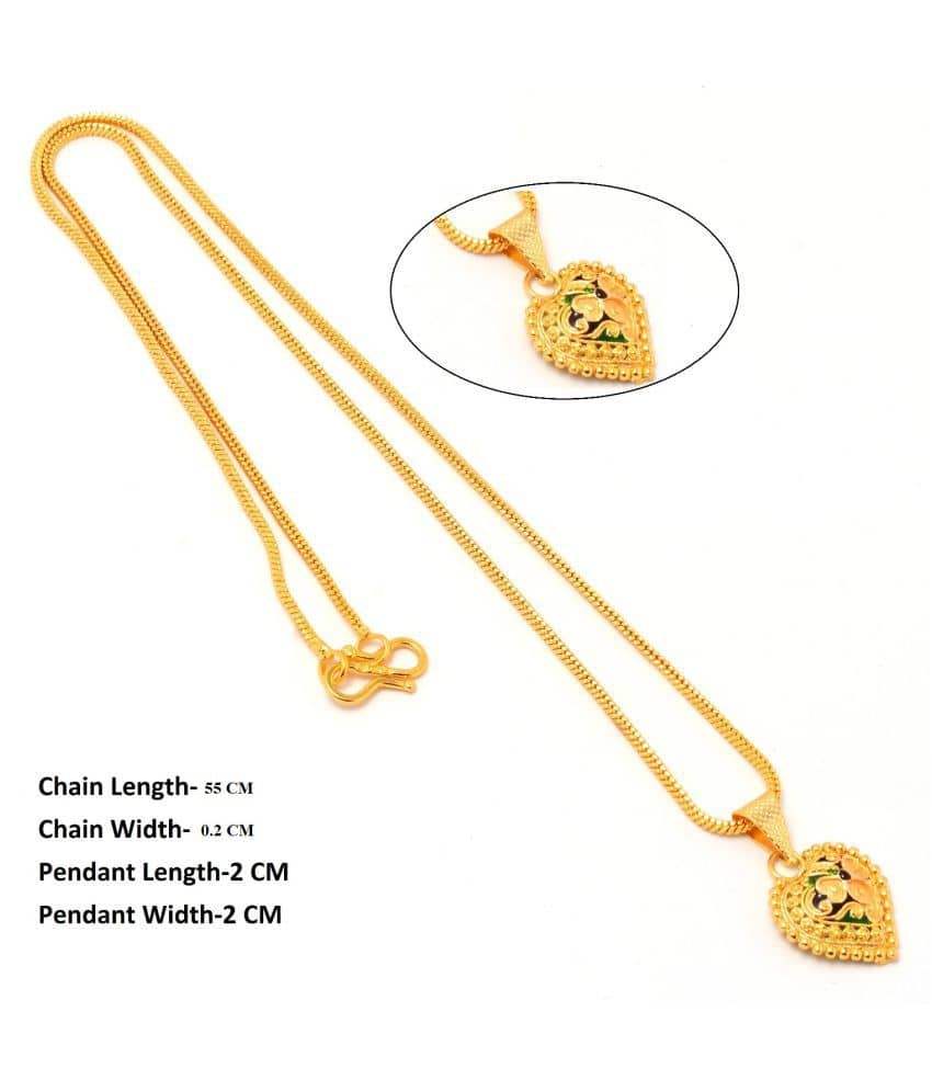 Jewar Mandi - Golden Pendant ( Pack of 1 )
