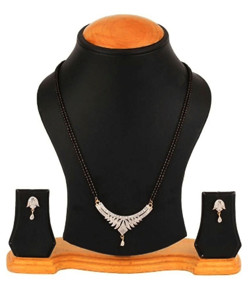     			PUJVI Silver Mangalsutra Set ( Pack of 1 )