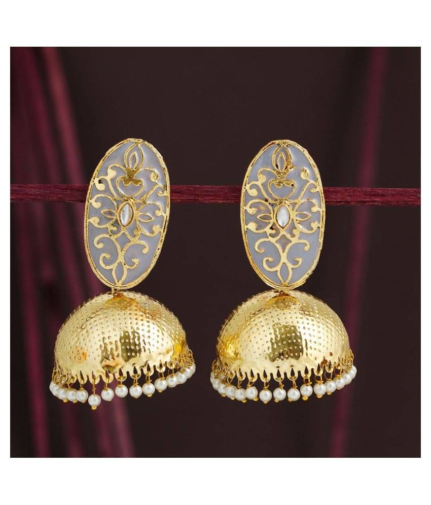     			Sukkhi Classy Gold Plated Pearl Jhumki Earring for Women