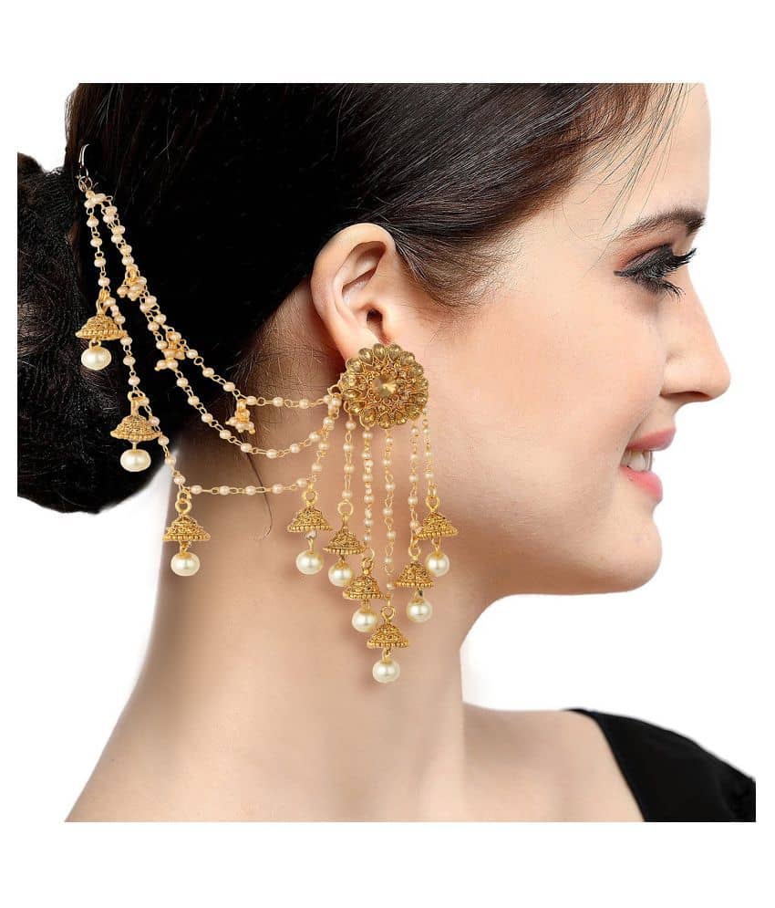 Sukkhi - Golden EarCuff Earrings ( Pack of 1 ) - Earrings | Buy online on ZillyBuy
