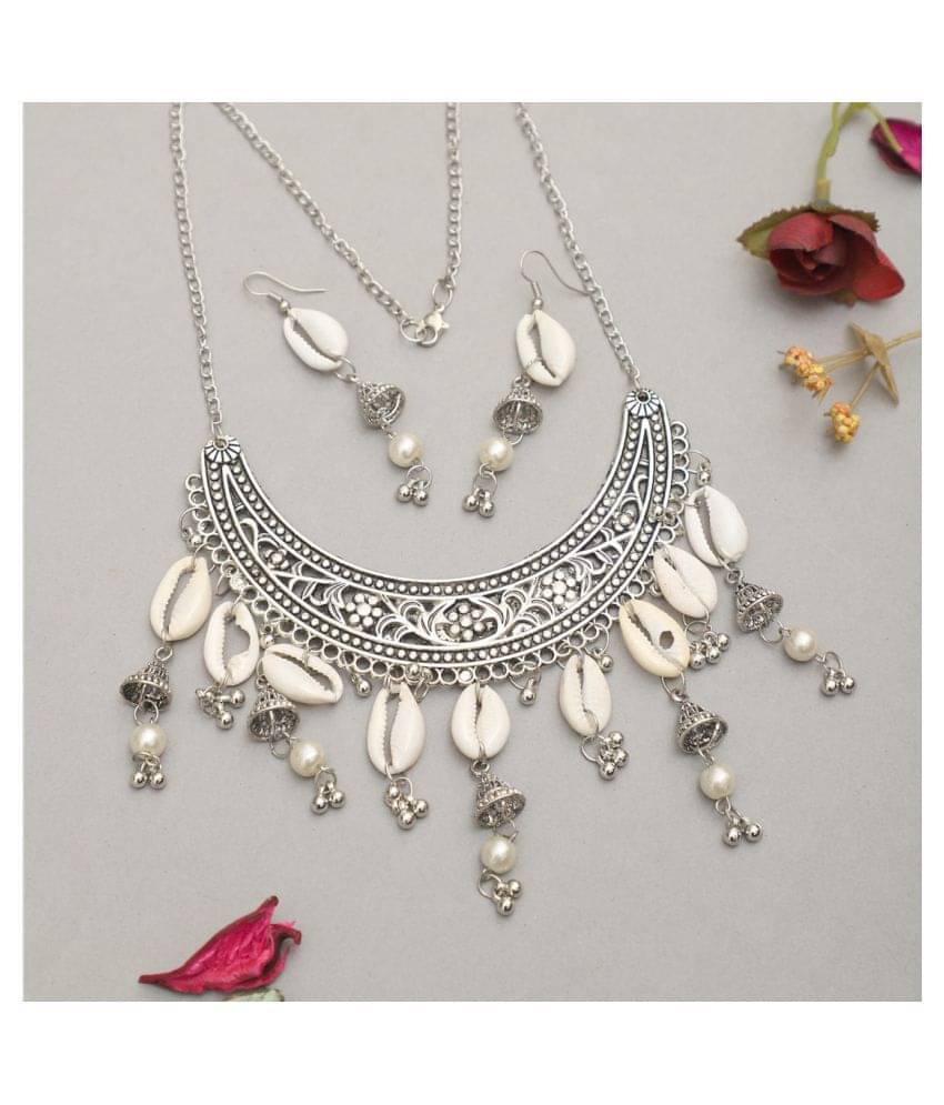     			Bhagya Lakshmi - Silver Necklace Set ( Pack of 1 )