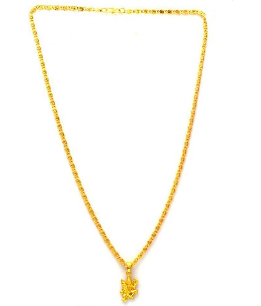Jewar Mandi Lord Hanuman Ji Gold Plated Locket/Pendant with Link Chain Daily use for Men, Women & Girls, Boys - Jewellery Sets | Buy online on ZillyBuy