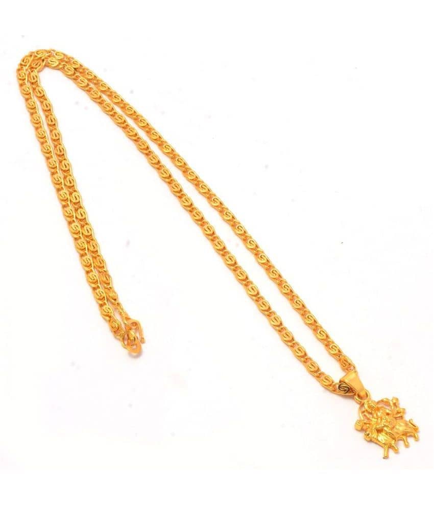 Buy Jewar Mandi Maa Durga Shero Wali Mata Ji Gold Plated Locket