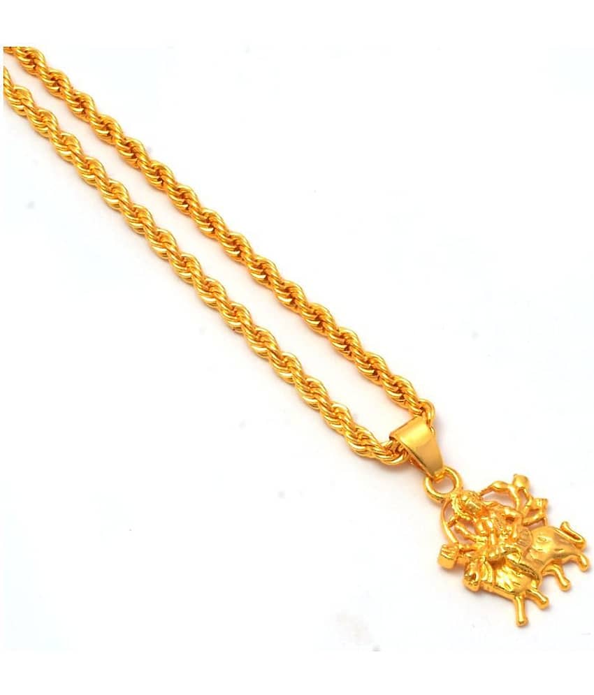 Jewar Mandi Maa Durga Shero Wali Mata Ji Gold Plated Locket/Pendant with Rope/Rassi Chain Daily use for Men, Women & Girls, Boys - Jewellery Sets | Buy online on ZillyBuy