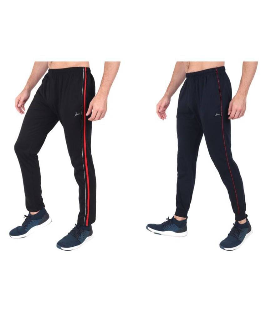     			Zeffit Multi Cotton Blend Trackpants Pack of 2