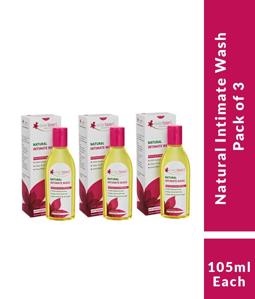     			everteen Natural Intimate Wash for Feminine Hygiene in Women - 3 Packs (105ml Each)