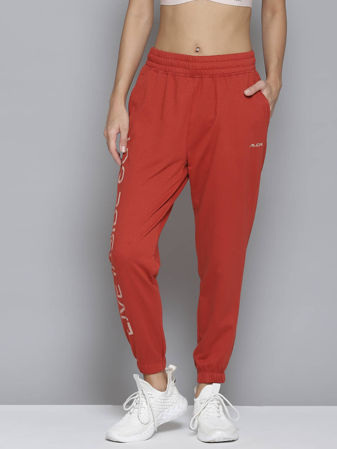     			Alcis Red Cotton Trackpants - Single