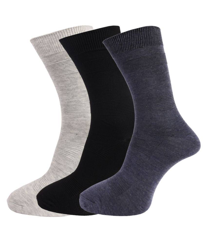     			Dollar - Cotton Men's Solid Multicolor Full Length Socks ( Pack of 3 )