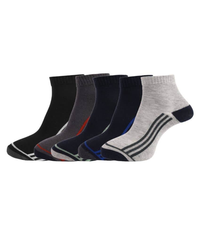 Dollar - Cotton Men's Striped Multicolor Ankle Length Socks ( Pack of 5 ) - Socks | Buy online on ZillyBuy