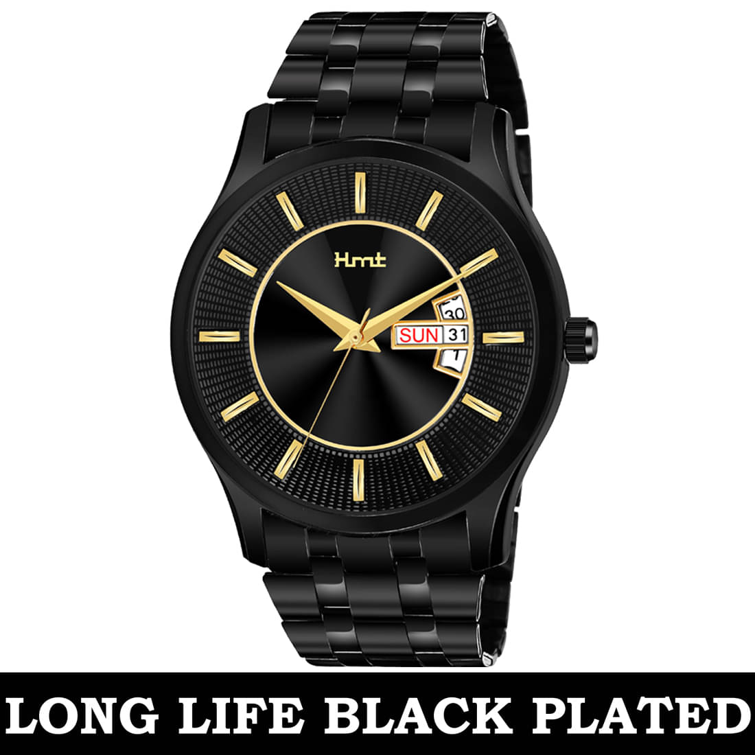     			EHMT HM-336-BK Day & Date Stainless Steel Analog Men's Watch