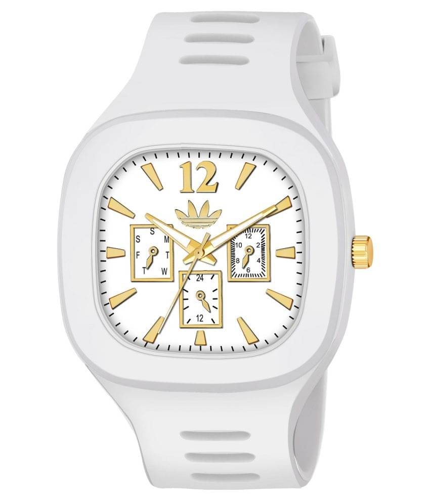     			Hala Miller-White-Chrono Silicon Analog Men's Watch