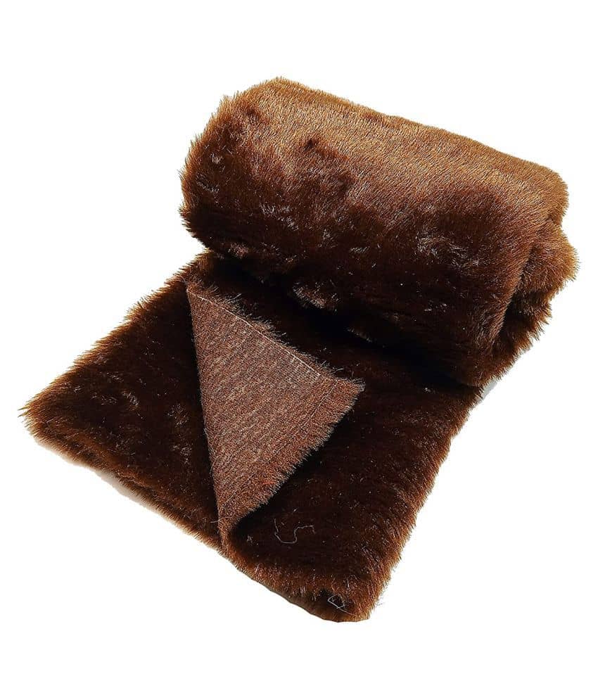 PRANSUNITA Super Soft Dark Brown Fur Cloth, Size 38" x 32", Hair Length 2 cm, Used for Dresses, Home Furnishing, Soft Toys Making, Jackets Etc (Dark Brown) - Stationery | Buy online on ZillyBuy